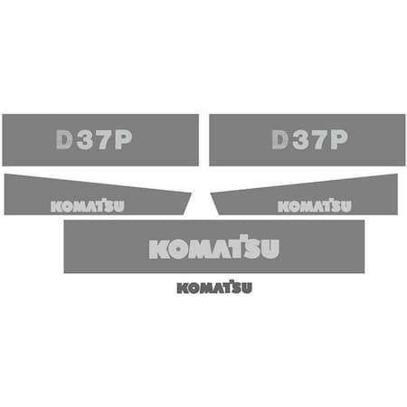 Aftermarket Decal Set For Komatsu Dozer D37P Comes With Stripe KOMD37PNSWSDECALSET